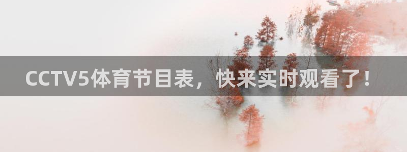 下载松鼠电视直播：CCTV5体育节目表，快来实时观看了！